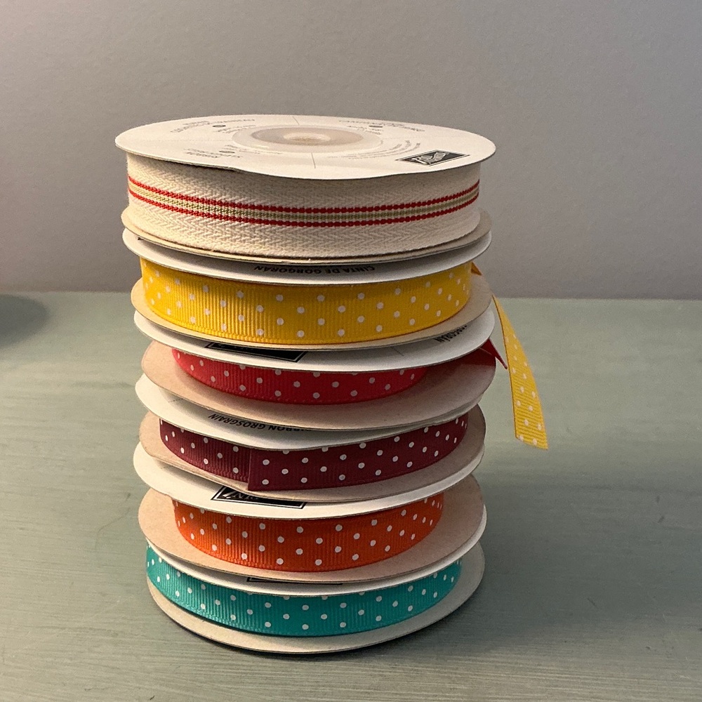 Stampin' Up! Lot of 26 Spools of Ribbon of Various Colors, Sizes & Designs - Picture 5 of 16